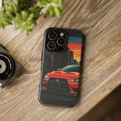 Mitsubishi Evo X Street Life-Dual Layer Ultra Tough Phone Case iPhone 16 Pro Matte Printify by The Night Shift Automotive Apparel