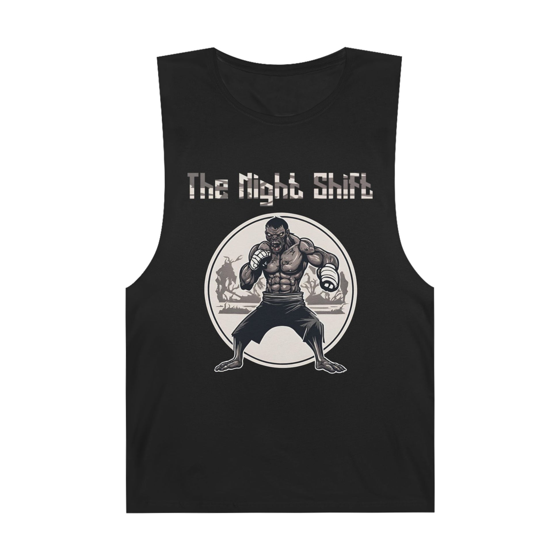 Maui Thai Zombie - Premium Unisex Barnard Tank Top Black Printify by The Night Shift Automotive Apparel