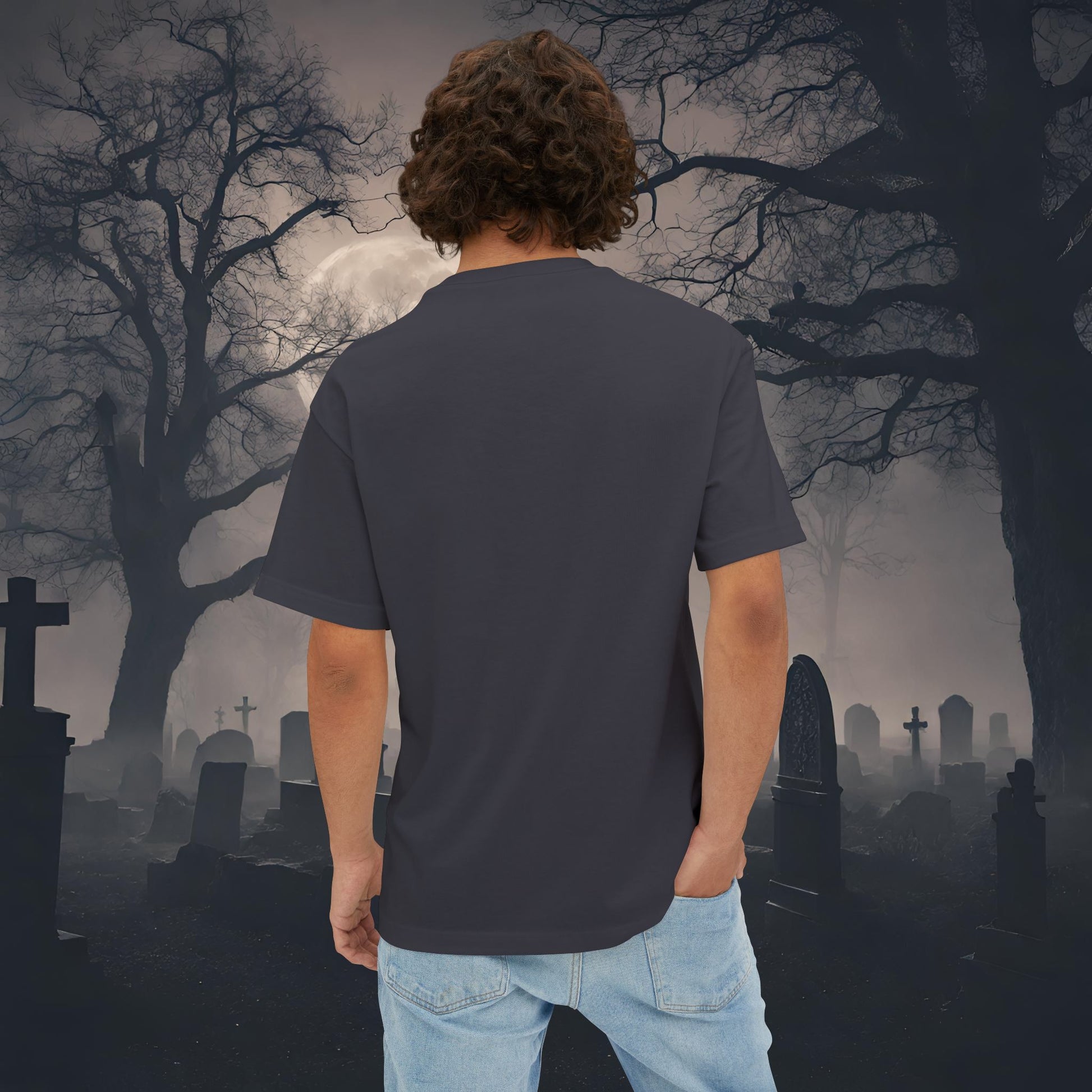 The Night Shift Tattered Teddy-Premium, Ultra Soft Unisex Oversized Boxy Tee Printify by The Night Shift Automotive Apparel