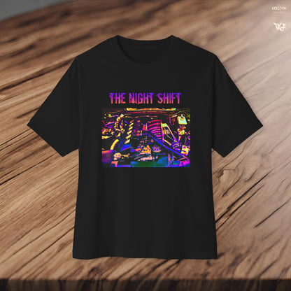 S50B32 Synthwave-Premium, Ultra Soft Unisex Oversized Boxy Tee Printify by The Night Shift Automotive Apparel