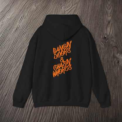 Bangin' Doors & Chasin' Whores-Ultra Soft, Premium Hoodie Printify by The Night Shift Automotive Apparel
