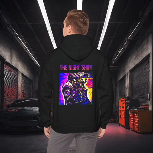 13B-REW Synthwave-Premium, Ultra Soft Unisex Hoodie Black Printify by The Night Shift Automotive Apparel