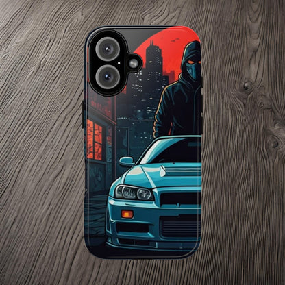 Nissan Skyline R34 Street Life-Dual Layer Ultra Tough Phone Case Printify by The Night Shift Automotive Apparel