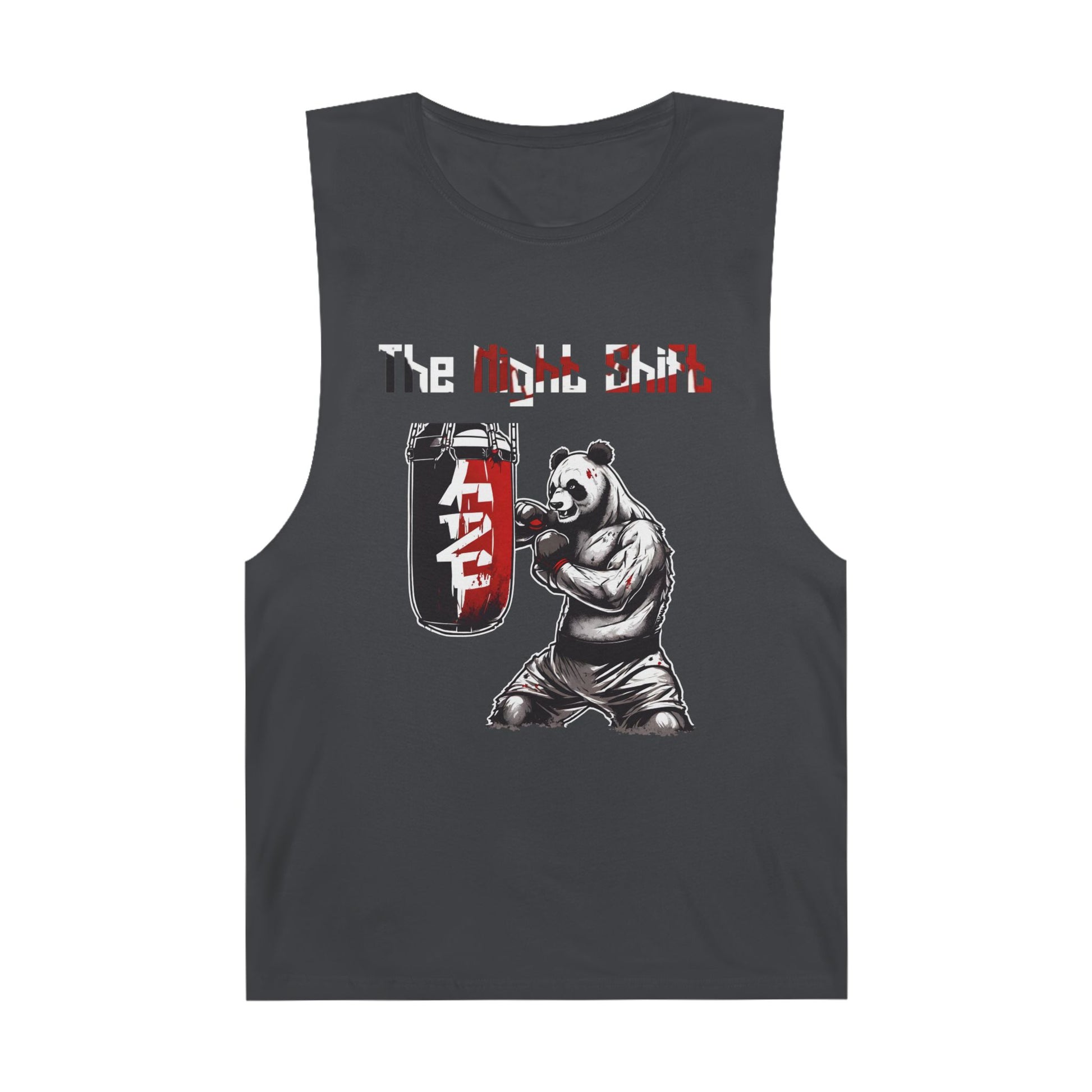 Panda Boxing Champ - Premium Unisex Barnard Tank Top Coal Printify by The Night Shift Automotive Apparel