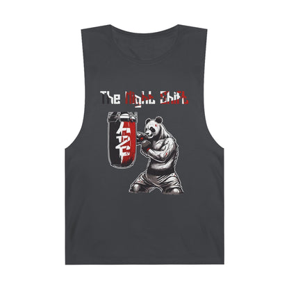 Panda Boxing Champ - Premium Unisex Barnard Tank Top Coal Printify by The Night Shift Automotive Apparel
