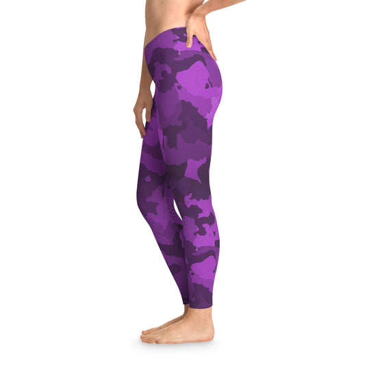 Stretchy Leggings Seam thread color automatically matched to design Printify by The Night Shift Automotive Apparel