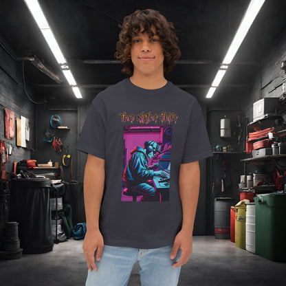 Makin' Beats-Premium, Ultra Soft Unisex Oversized Boxy Tee Dark Grey Printify by The Night Shift Automotive Apparel
