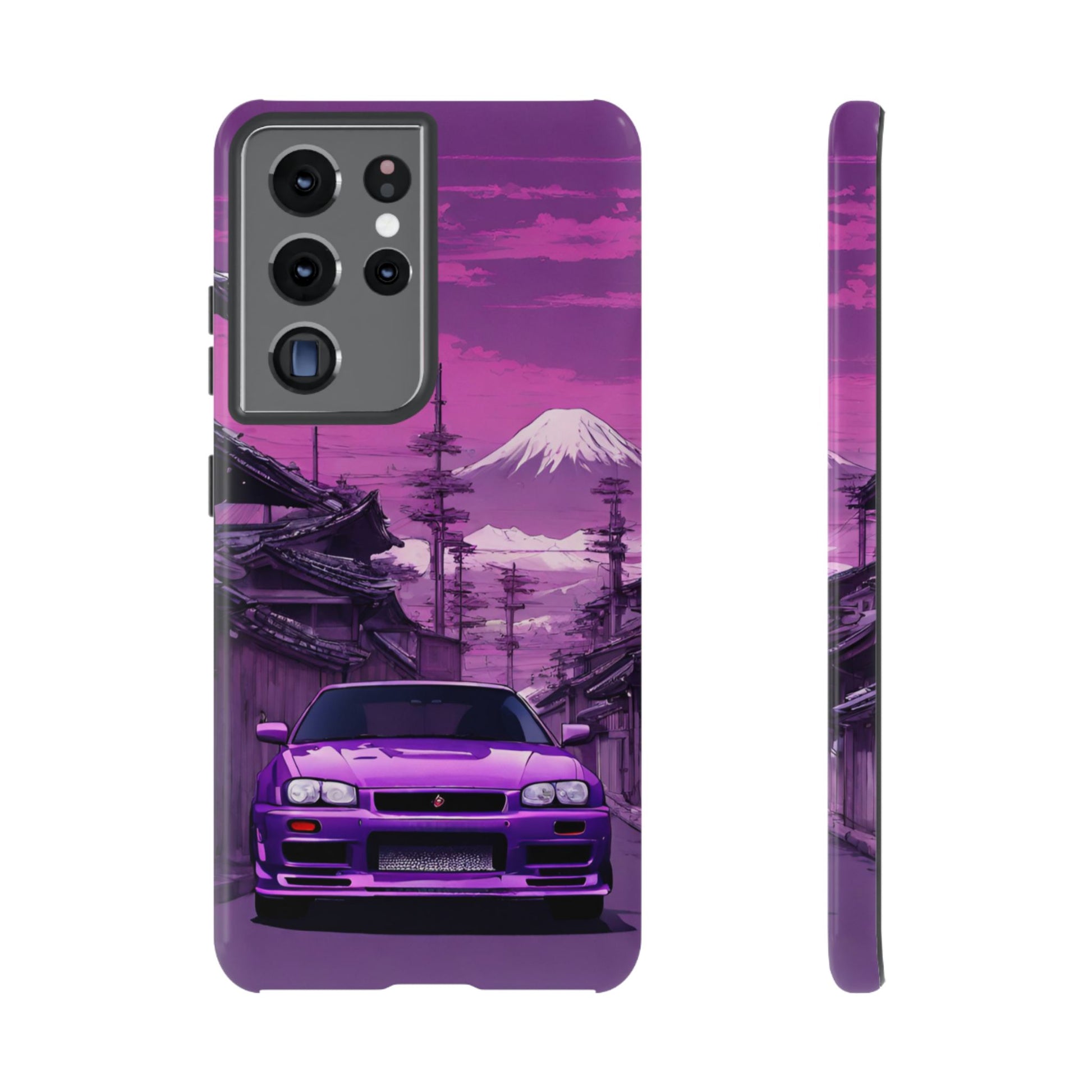 Nissan Skyline R34 Mt Fuji-Dual Layer Ultra Tough Phone Case Samsung Galaxy S21 Ultra Glossy Printify by The Night Shift Automotive Apparel