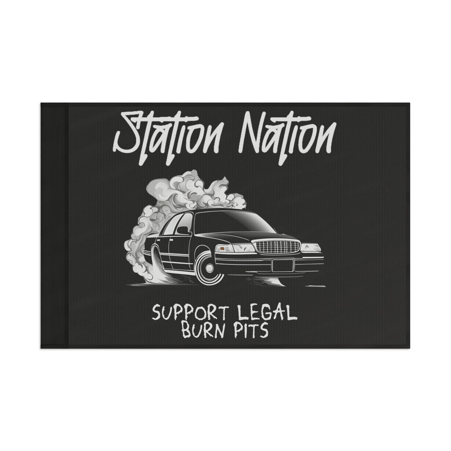 Station Nation-Support Legal Burn Pit Flags Printify by The Night Shift Automotive Apparel