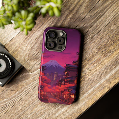 Traditional Japanese Village Countryside-Dual Layer Ultra Tough Phone Case iPhone 15 Pro Glossy Printify by The Night Shift Automotive Apparel
