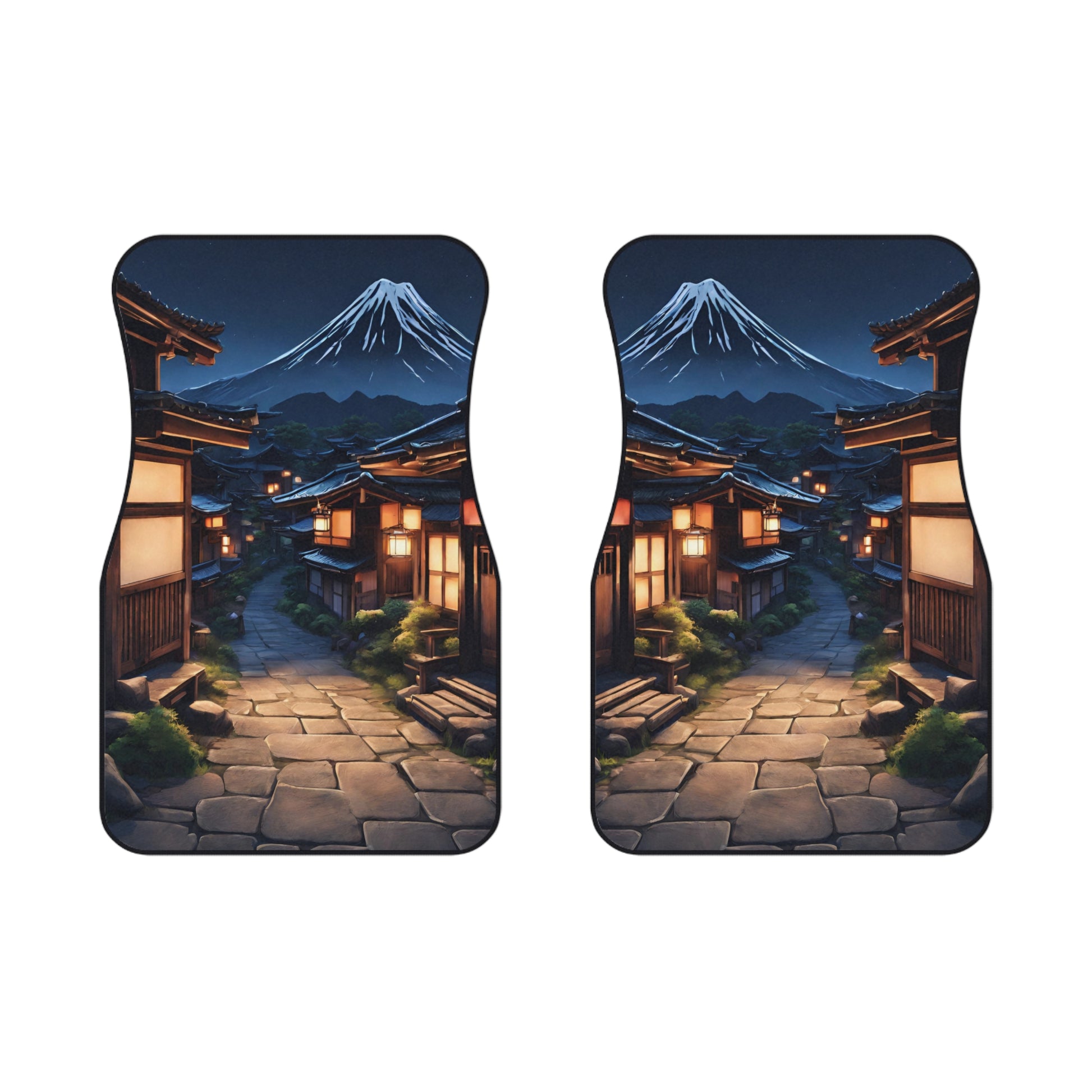 Traditional Japanese Village Countryside-Premium, High Quality Car Floor Mats (Set of 2 Front Floor Mats) 2x Front mats Printify by The Night Shift Automotive Apparel
