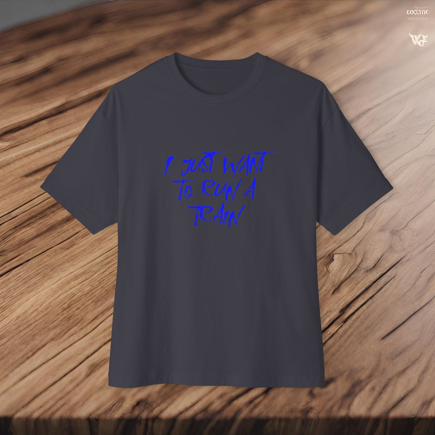I Just Want To Run A Train-Premium, Ultra Soft Unisex Oversized Boxy Tee Printify by The Night Shift Automotive Apparel