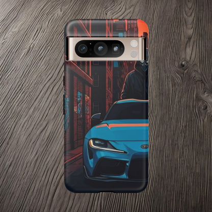 Toyota Supra MK-V Street Life-Dual Layer Ultra Tough Phone Case Google Pixel 8 Pro Matte Printify by The Night Shift Automotive Apparel