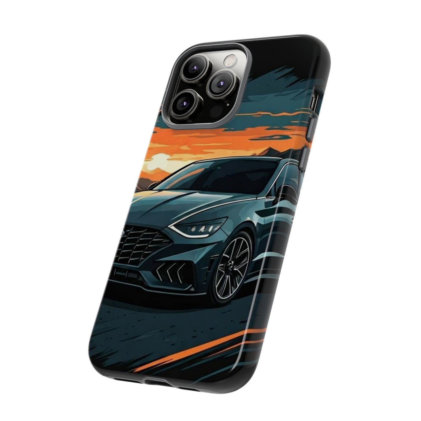 Hyundai Sonata-Sunset Drive-Dual Layer Ultra Tough Phone Case Printify by The Night Shift Automotive Apparel
