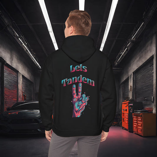 Lets Tandem-Ultra Soft, Premium Hoodie Black Printify by The Night Shift Automotive Apparel
