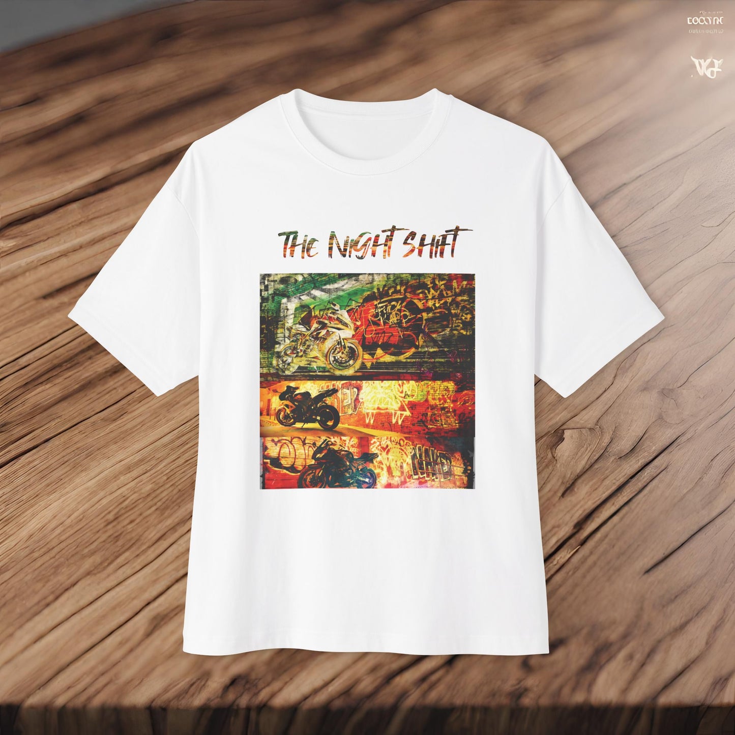 Sport Bike Graffiti Edition-Premium Ultra Soft Unisex Oversized Boxy Tee Printify by The Night Shift Automotive Apparel
