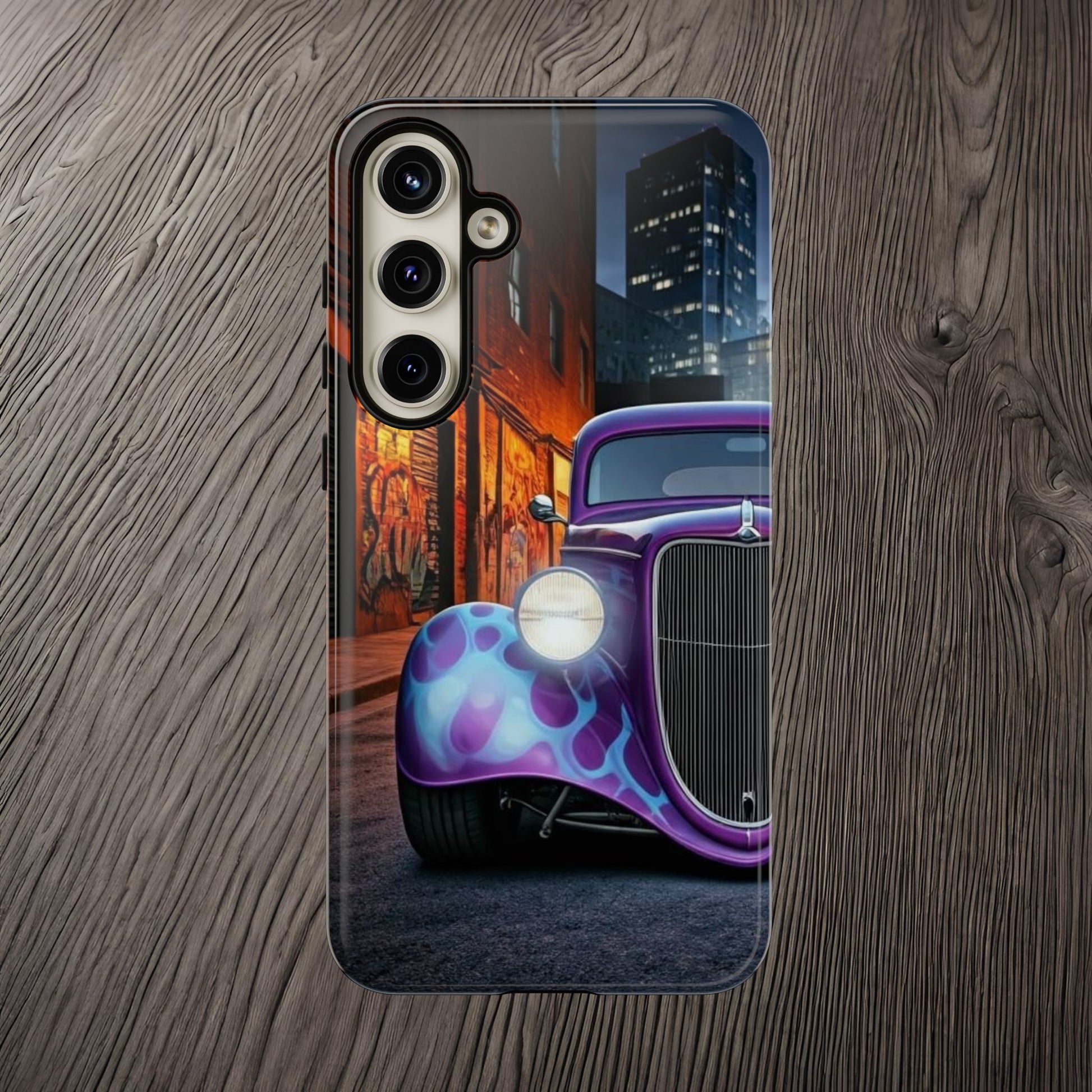 1934 Ford Street Life-Dual Layer Ultra Tough Phone Case Samsung Galaxy S24 Plus Glossy Printify by The Night Shift Automotive Apparel