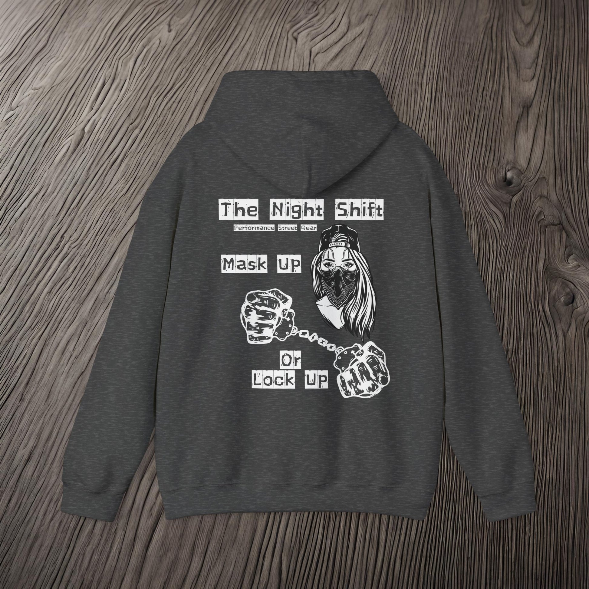 Mask Up or Lock Up-Ultra Soft, Premium Hoodie Printify by The Night Shift Automotive Apparel