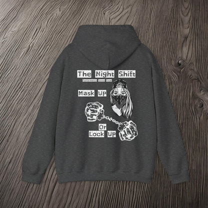 Mask Up or Lock Up-Ultra Soft, Premium Hoodie Printify by The Night Shift Automotive Apparel