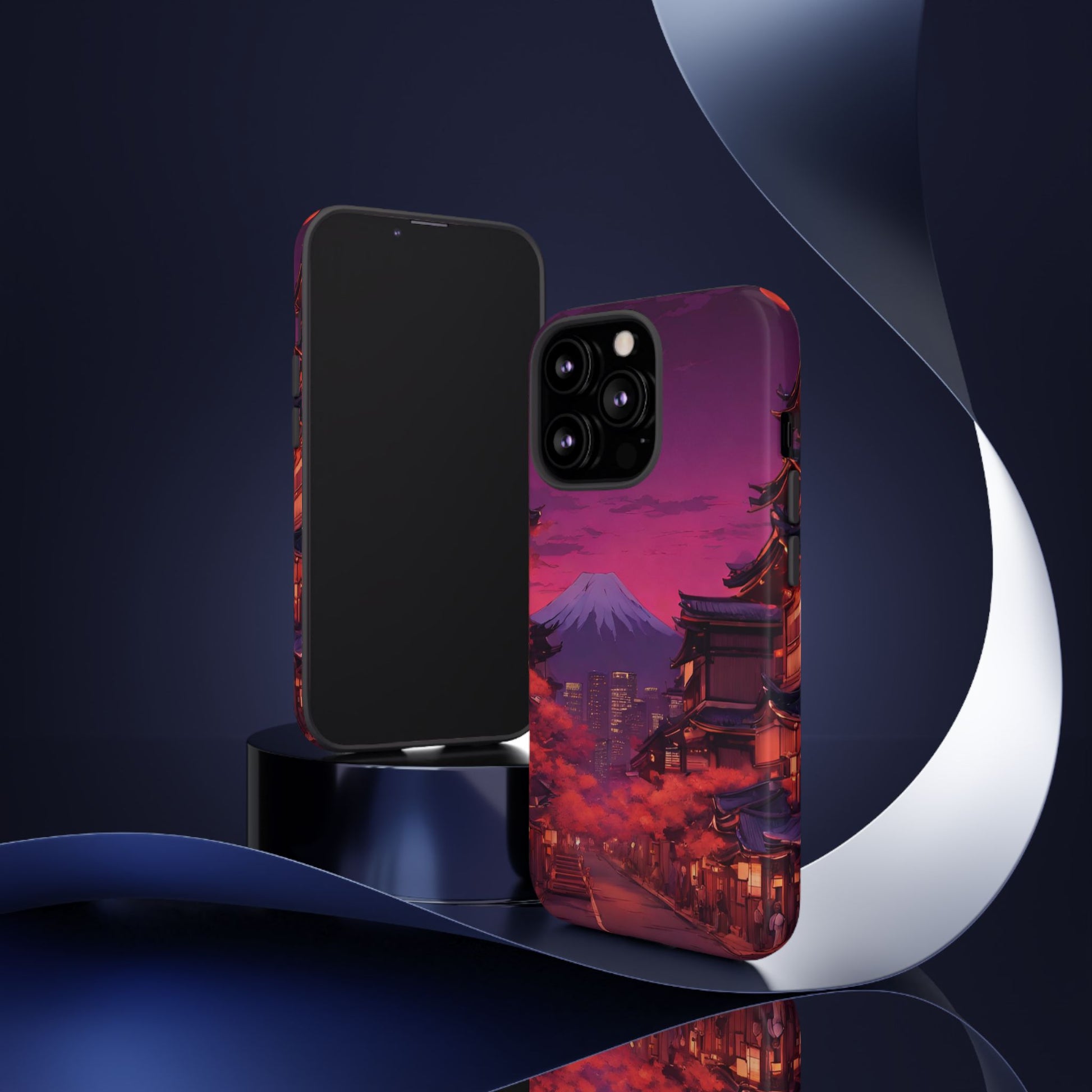 Traditional Japanese Village Countryside-Dual Layer Ultra Tough Phone Case iPhone 13 Pro Glossy Printify by The Night Shift Automotive Apparel