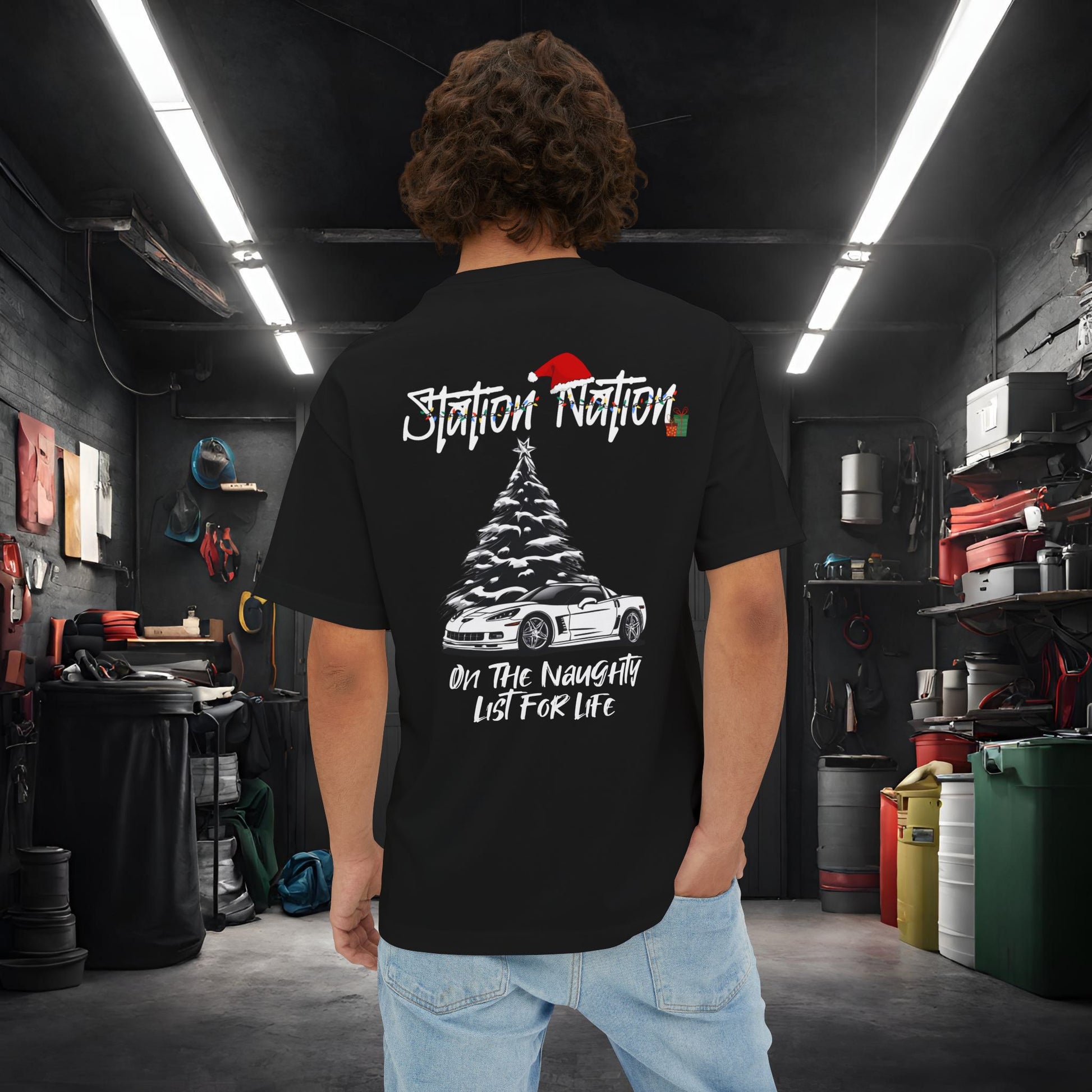 🎄 Christmas Limited Edition Station Nation-Premium, Ultra Soft Unisex Oversized Boxy Tee Printify by The Night Shift Automotive Apparel