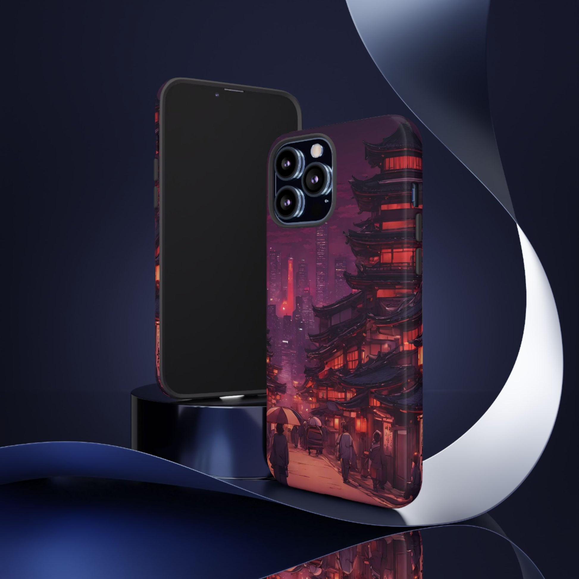 Traditional Japanese Village Countryside-Dual Layer Ultra Tough Phone Case iPhone 13 Pro Max Glossy Printify by The Night Shift Automotive Apparel