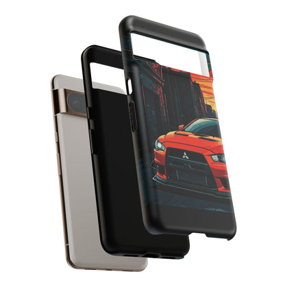 Mitsubishi Evo X Street Life-Dual Layer Ultra Tough Phone Case Printify by The Night Shift Automotive Apparel