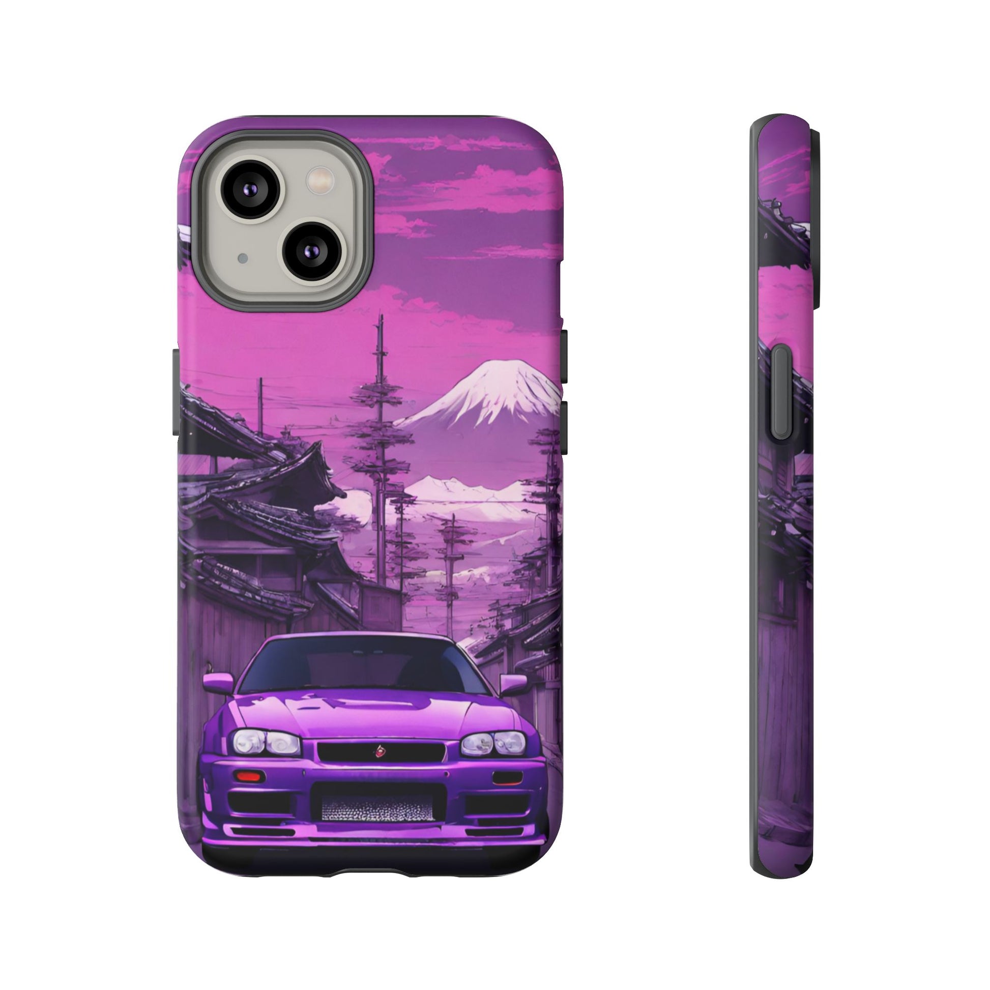 Nissan Skyline R34 Mt Fuji-Dual Layer Ultra Tough Phone Case Printify by The Night Shift Automotive Apparel