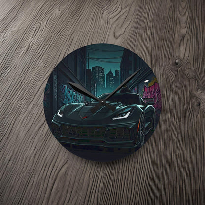 Chevy Corvette C7 Street Life-Acrylic Wall Clock