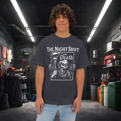 The Night Shift-Premium, Ultra Soft Unisex Oversized Boxy Tee