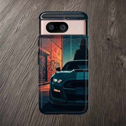 Ford Mustang Shelby GT350 Street Life-Dual Layer Ultra Tough Phone Case Google Pixel 8 Glossy Printify by The Night Shift Automotive Apparel