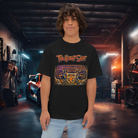 Chevy Corvette C7 FDF Mega Mantis Angle Kit-Premium, Ultra Soft Unisex Oversized Boxy Tee Black Printify by The Night Shift Automotive Apparel