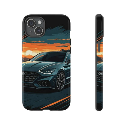 Hyundai Sonata-Sunset Drive-Dual Layer Ultra Tough Phone Case Printify by The Night Shift Automotive Apparel