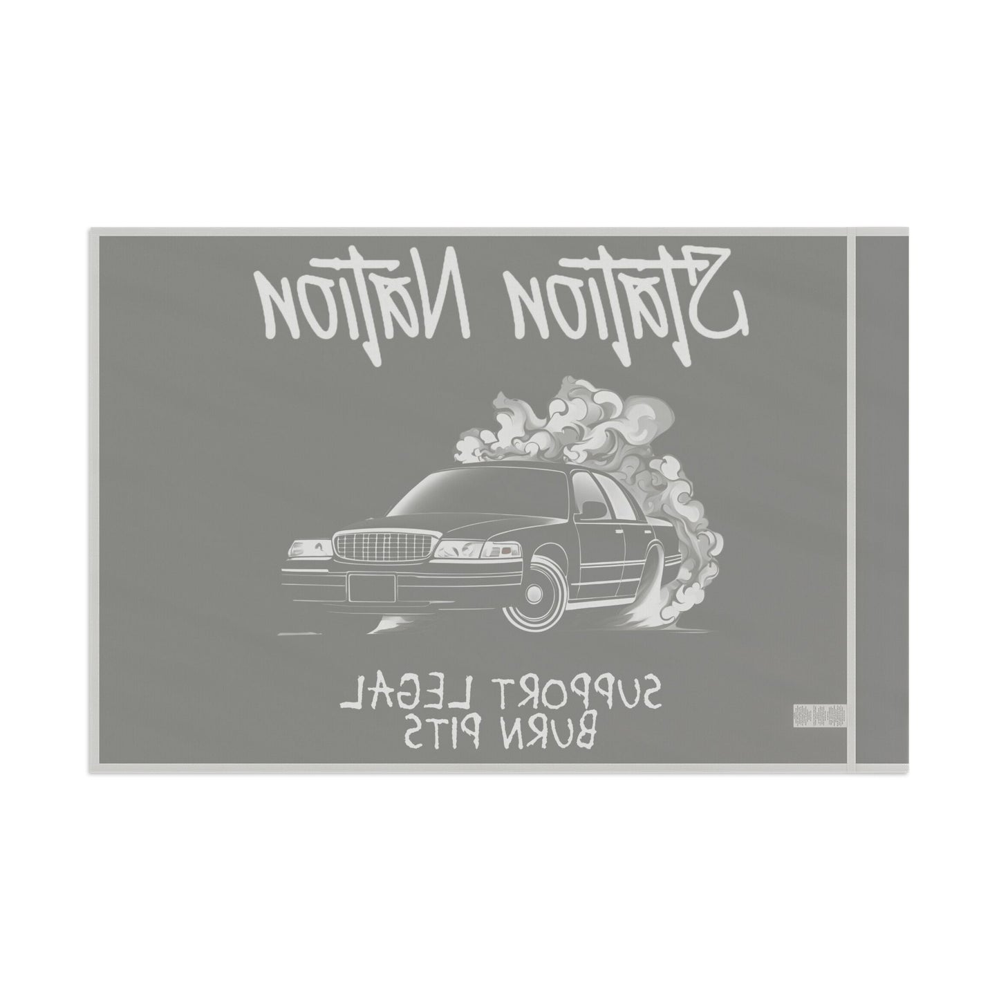 Station Nation-Support Legal Burn Pit Flags Printify by The Night Shift Automotive Apparel