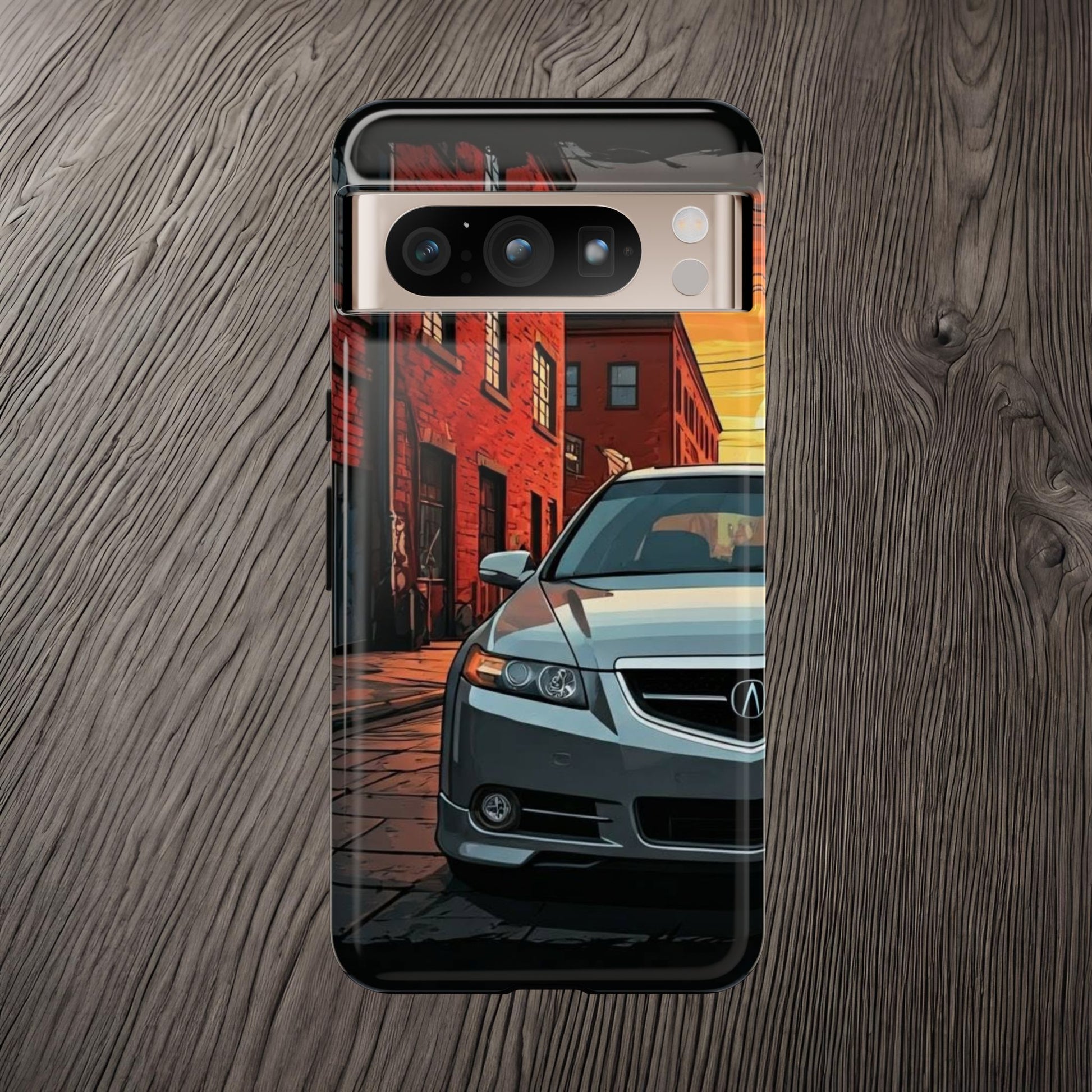 Acura TL Street Life-Dual Layer Ultra Tough Phone Case Google Pixel 8 Pro Glossy Printify by The Night Shift Automotive Apparel