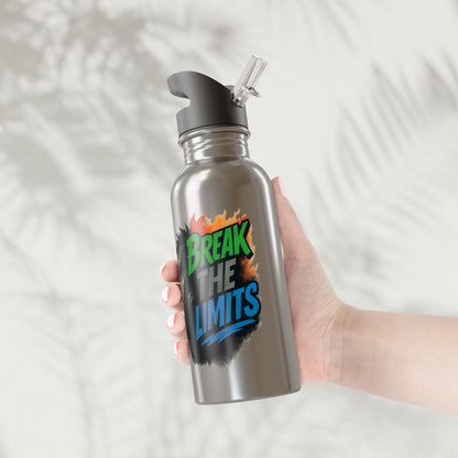 Stainless Steel Water Bottle With Straw, 20oz Printify by The Night Shift Automotive Apparel