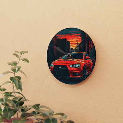 Mitsubishi Lancer Evo X Street Life-Acrylic Wall Clock