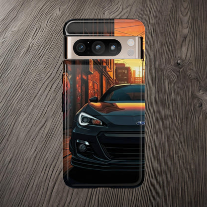 Subaru BRZ Street Life-Dual Layer Ultra Tough Phone Case Google Pixel 8 Pro Glossy Printify by The Night Shift Automotive Apparel