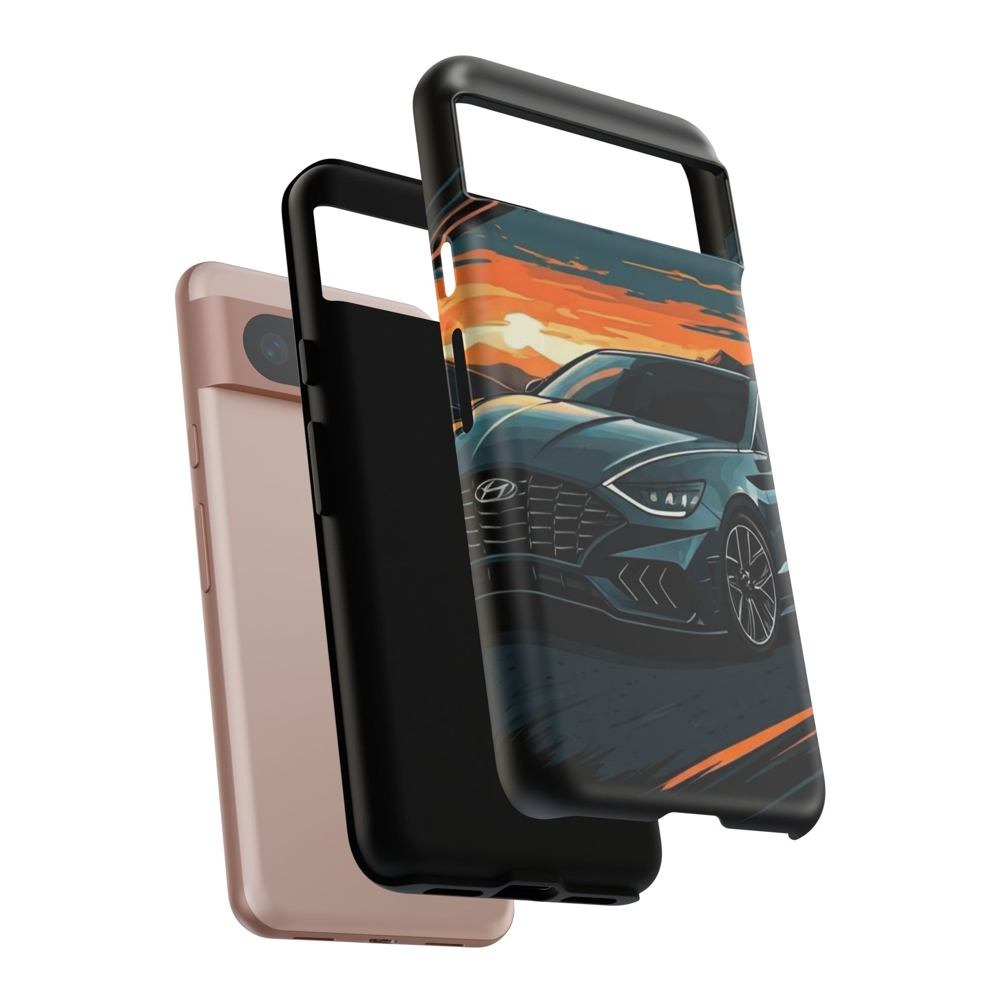 Hyundai Sonata-Sunset Drive-Dual Layer Ultra Tough Phone Case Printify by The Night Shift Automotive Apparel