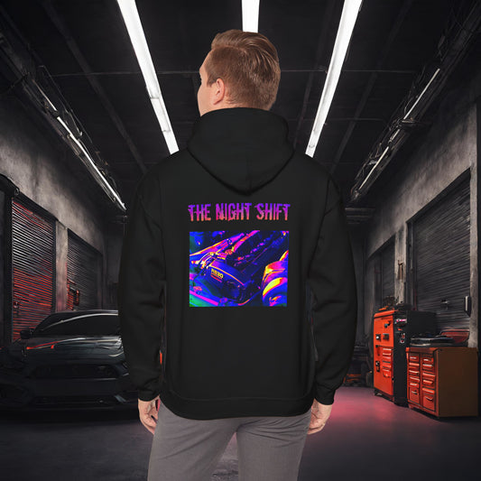 RB30 Synthwave-Premium, Ultra Soft Unisex Hoodie Black Printify by The Night Shift Automotive Apparel