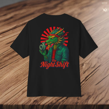 Good Vibes Dragon-Premium, Ultra Soft Unisex Oversized Boxy Tee Printify by The Night Shift Automotive Apparel