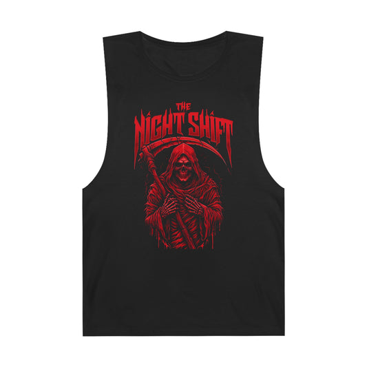 The Night Shift Reaper - Premium Unisex Barnard Tank Top Black Printify by The Night Shift Automotive Apparel