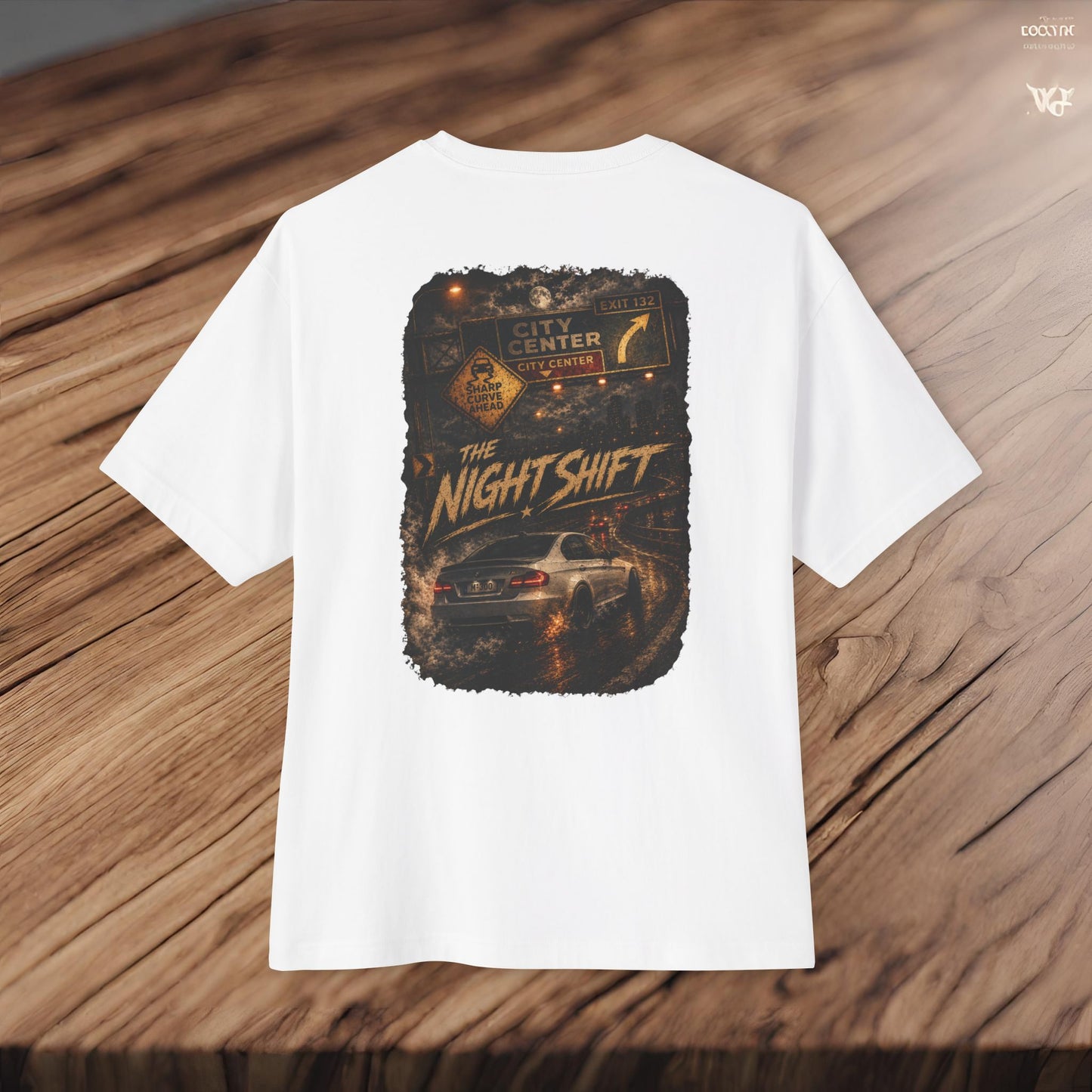 BMW M3 E90 Street Drift-Premium, Ultra Soft Unisex Oversized Boxy Tee Printify by The Night Shift Automotive Apparel