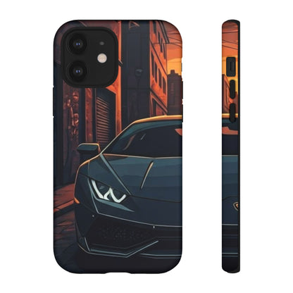 Lamborghini Huracan Street Life-Dual Layer Ultra Tough Phone Case iPhone 12 Matte Printify by The Night Shift Automotive Apparel