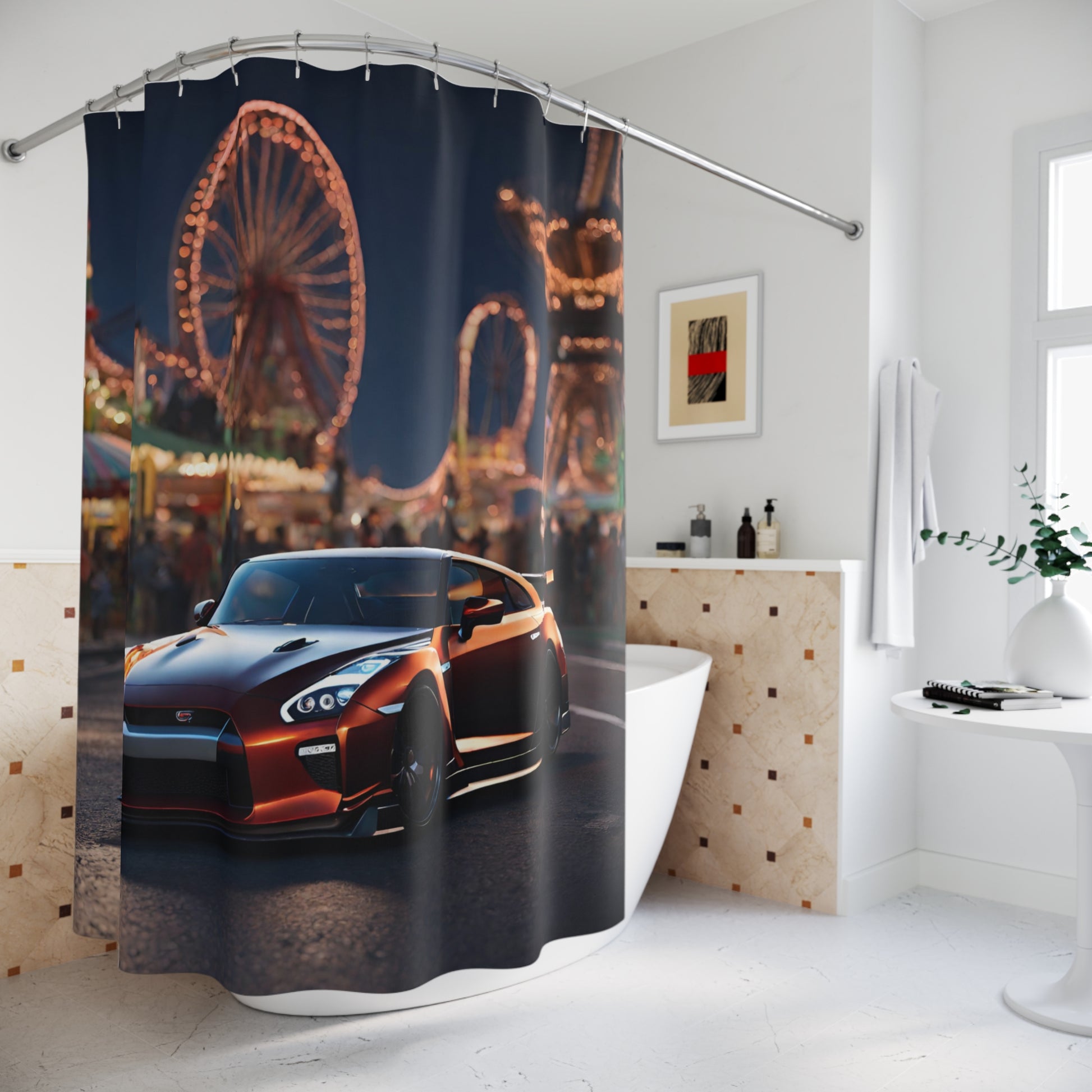 Shower Curtains Printify by The Night Shift Automotive Apparel
