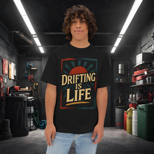 Drifting Is Life-Premium, Ultra Soft Unisex Oversized Boxy Tee