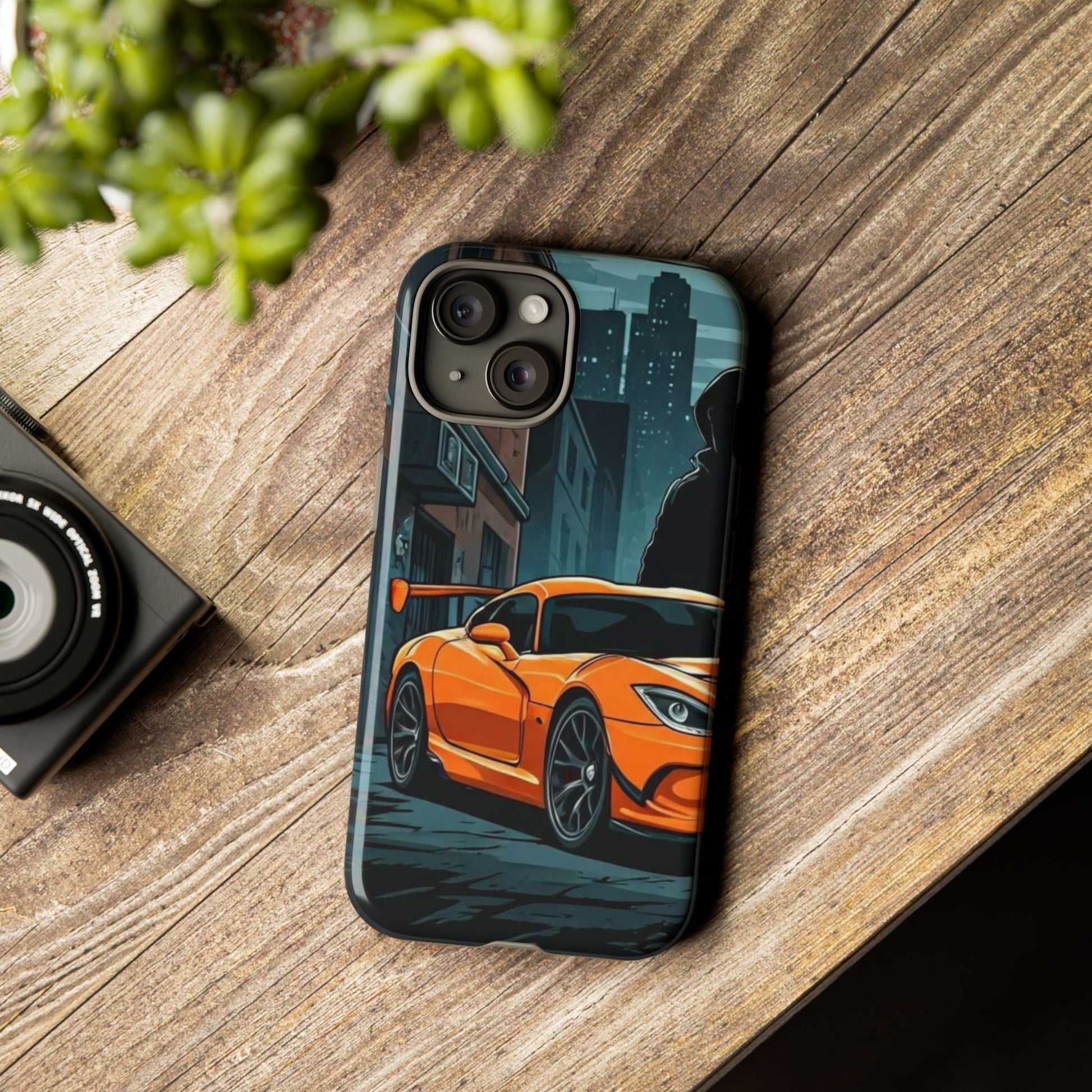 Dodge Viper SRT-10 Street Life-Dual Layer Ultra Tough Phone Case iPhone 15 Glossy Printify by The Night Shift Automotive Apparel