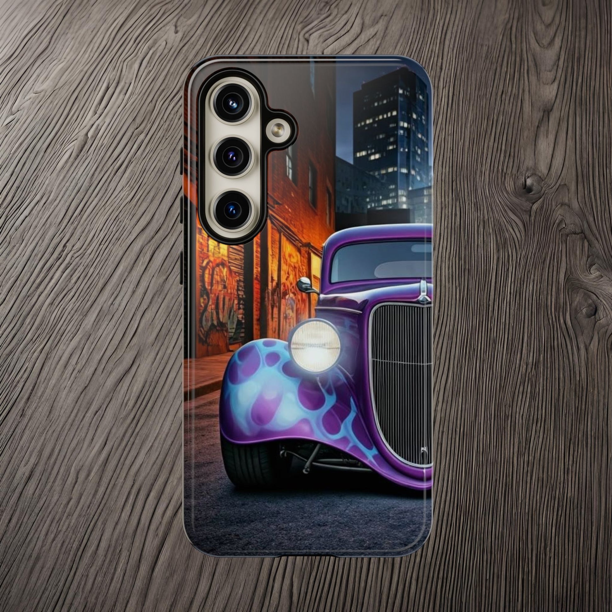 1934 Ford Street Life-Dual Layer Ultra Tough Phone Case Samsung Galaxy S24 Glossy Printify by The Night Shift Automotive Apparel