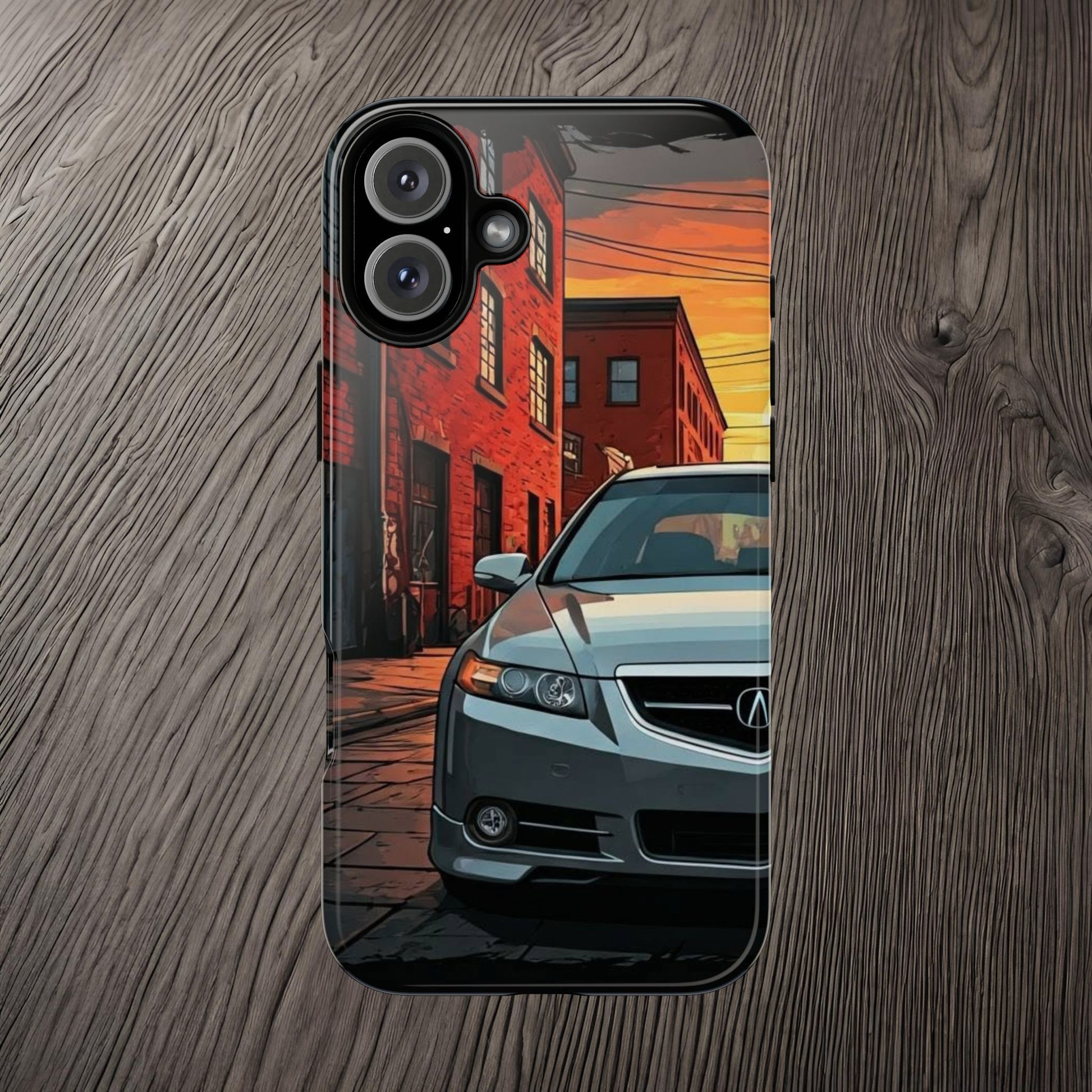 Acura TL Street Life-Dual Layer Ultra Tough Phone Case iPhone 16 Plus Glossy Printify by The Night Shift Automotive Apparel