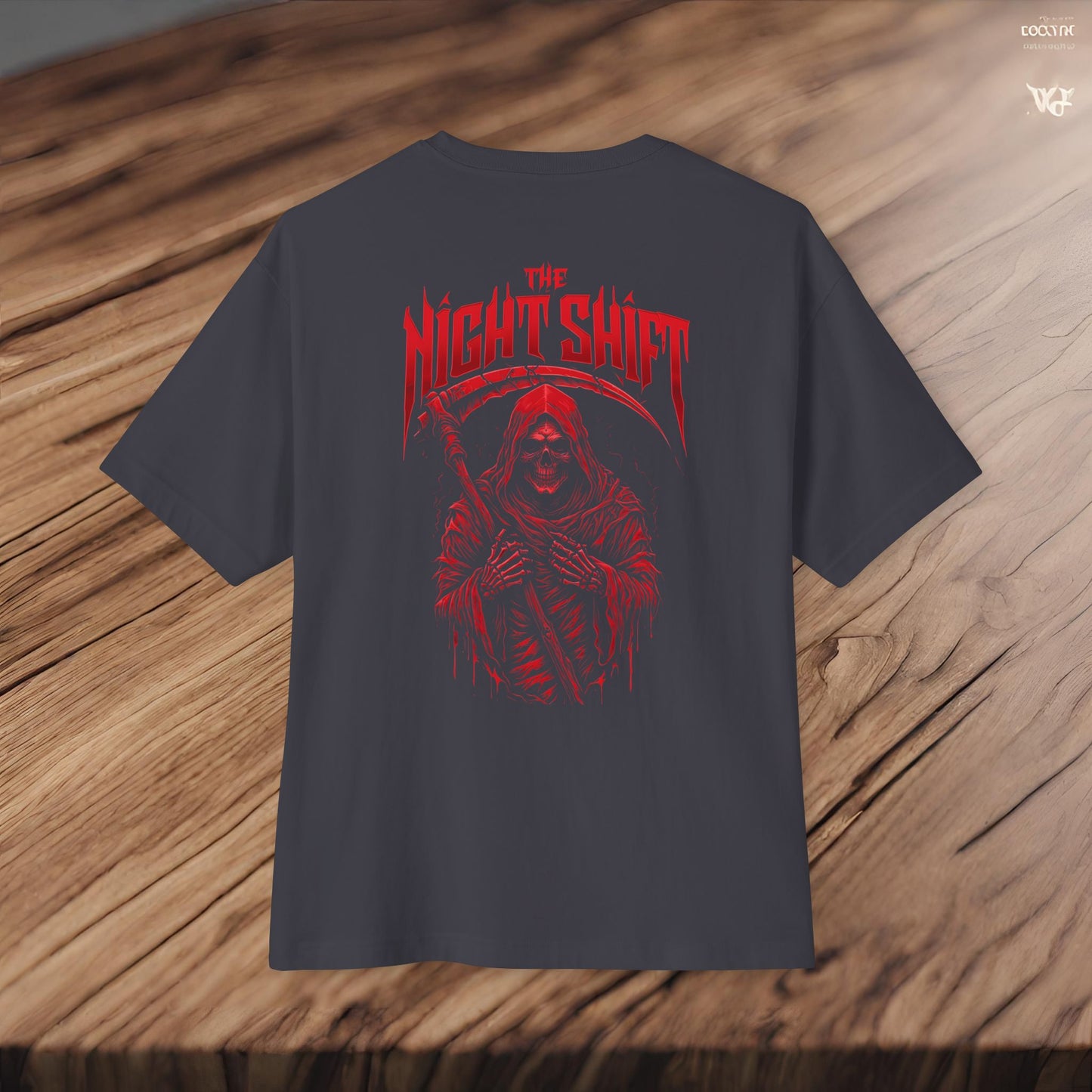 Grim Reaper-Premium, Ultra Soft Unisex Oversized Boxy Tee Printify by The Night Shift Automotive Apparel